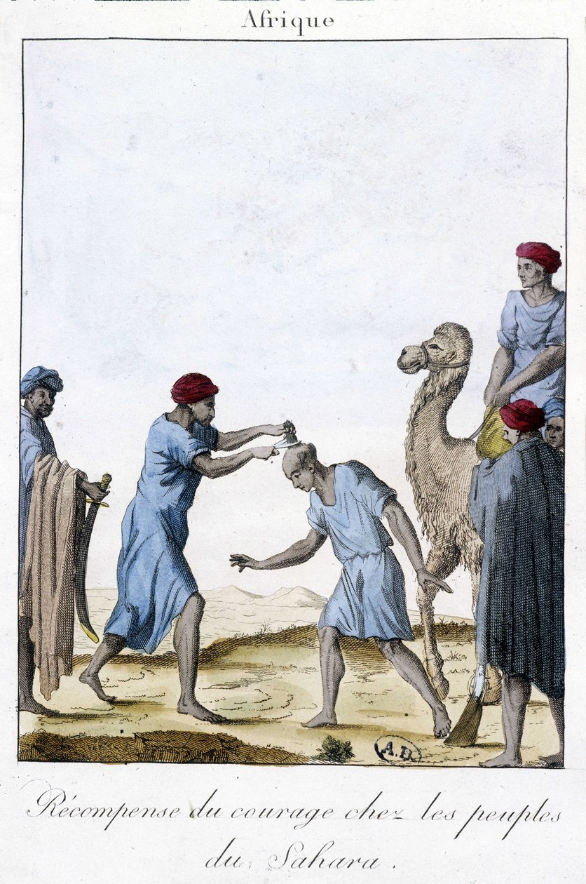 Reward for Courage Among the Peoples of the Sahara - Engraving by Unknown artist