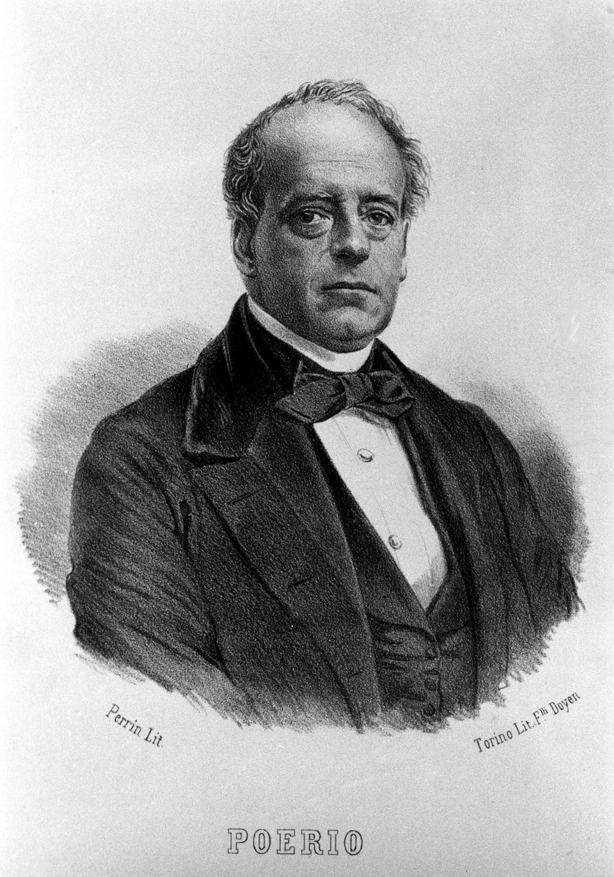 Risorgimento: portrait of Carlo Poerio (1803-1867), Italian revolutionary. Engraving 19th century by Unknown artist