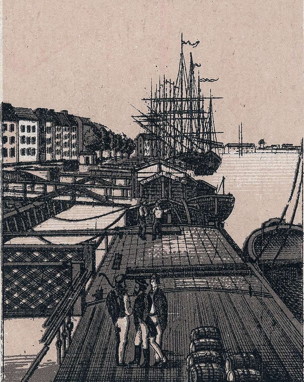 Rotterdam, Holland: View of the Port of Bollwerk. in “The World Illustrates 168 Views” Undated (late 19th century) by Unknown artist