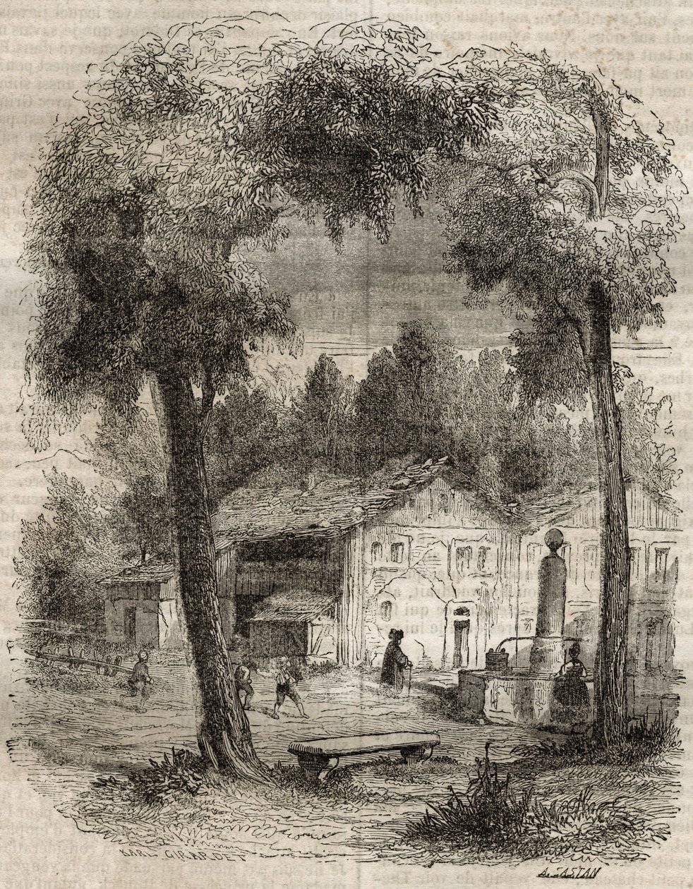Rousseau at Motiers - Illustration for the 