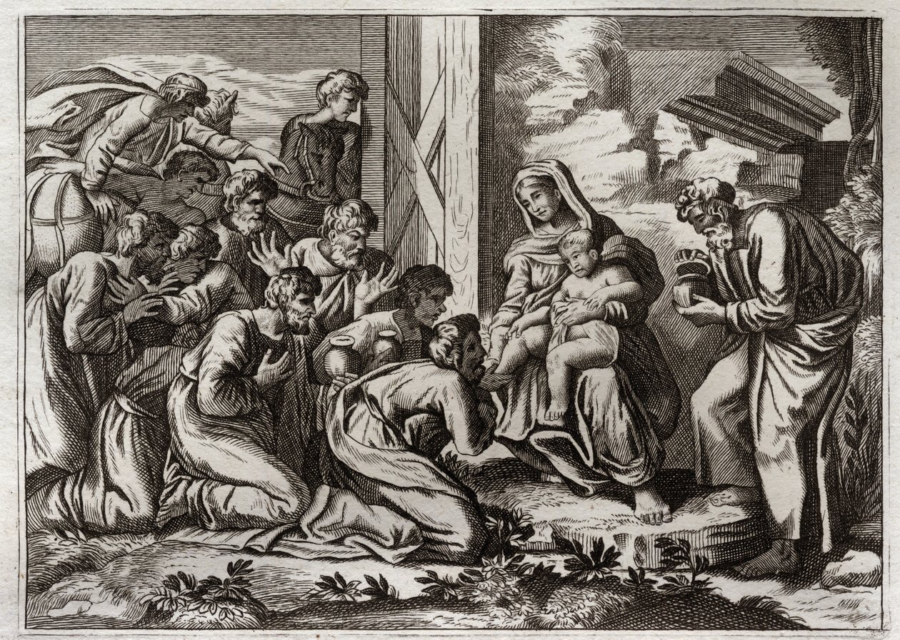 Royaumont Bible, New Testament: Adoration of the Wise Men by Unknown artist