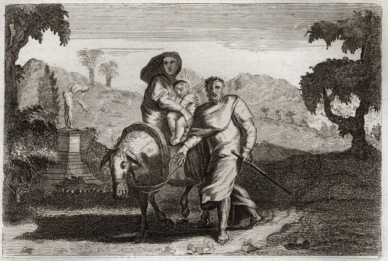 Royaumont Bible, New Testament: Flight to Egypt by Unknown artist