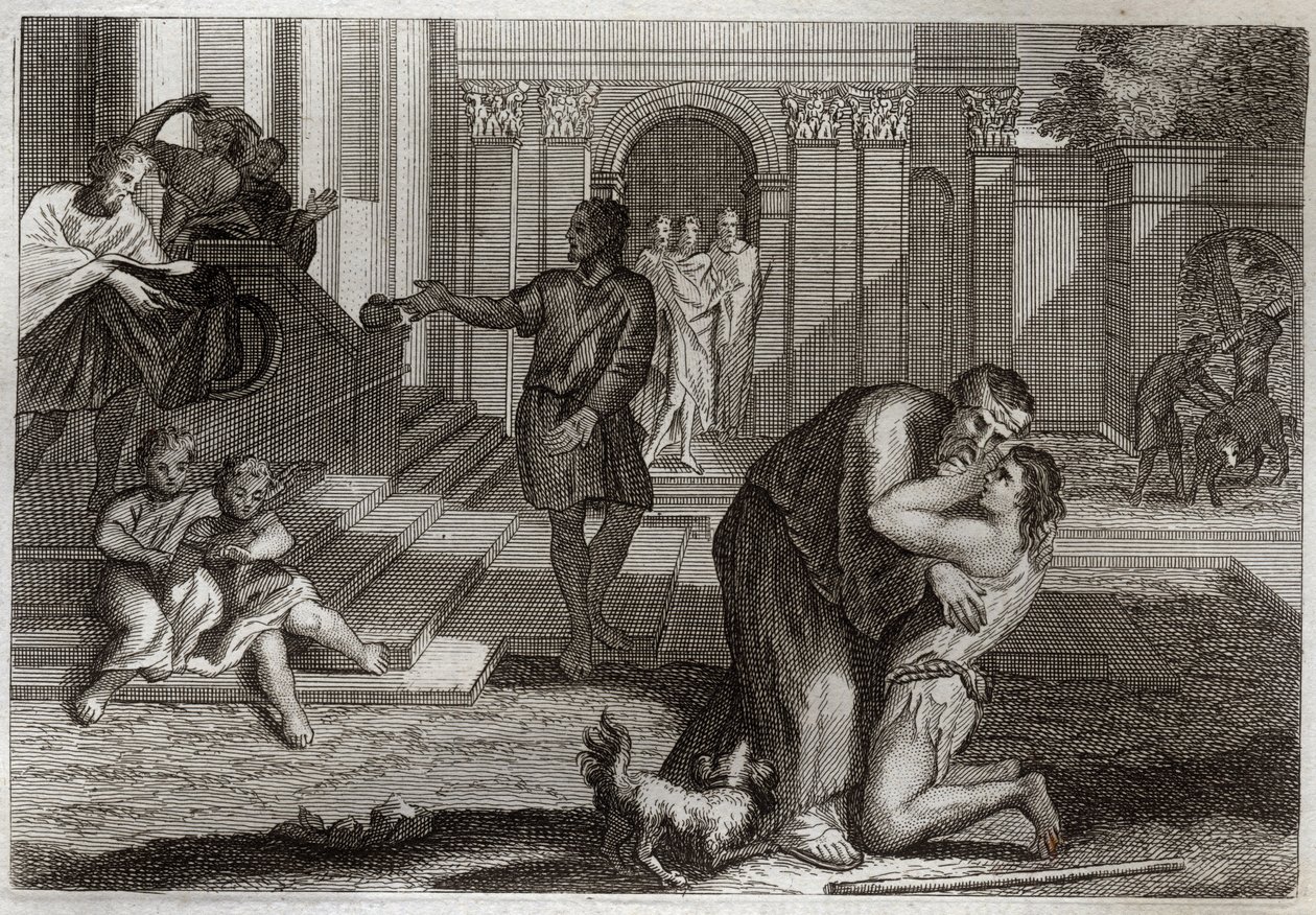 Royaumont Bible, New Testament: Parable of the Prodigal Son by Unknown artist