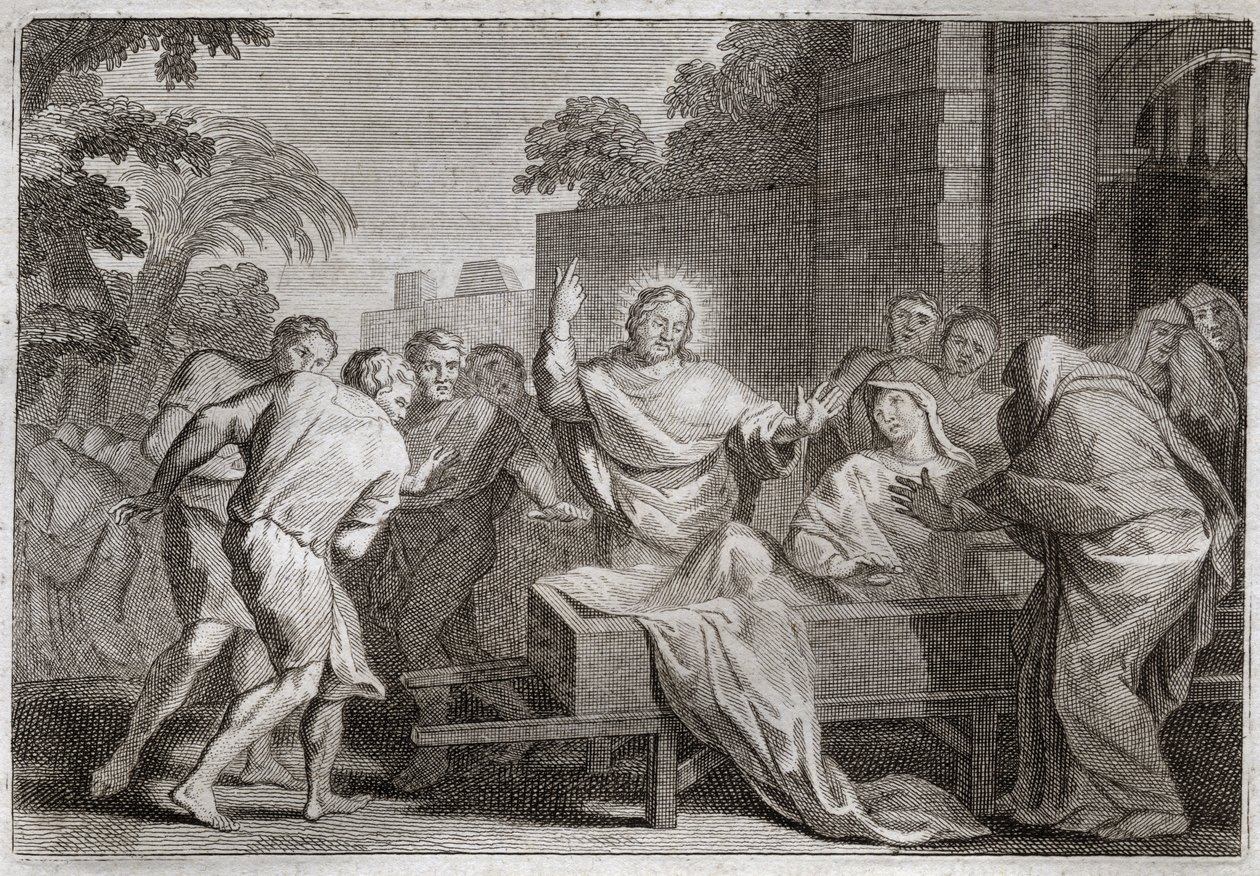 Royaumont Bible, New Testament: Son of the Widow of Naim by Unknown artist