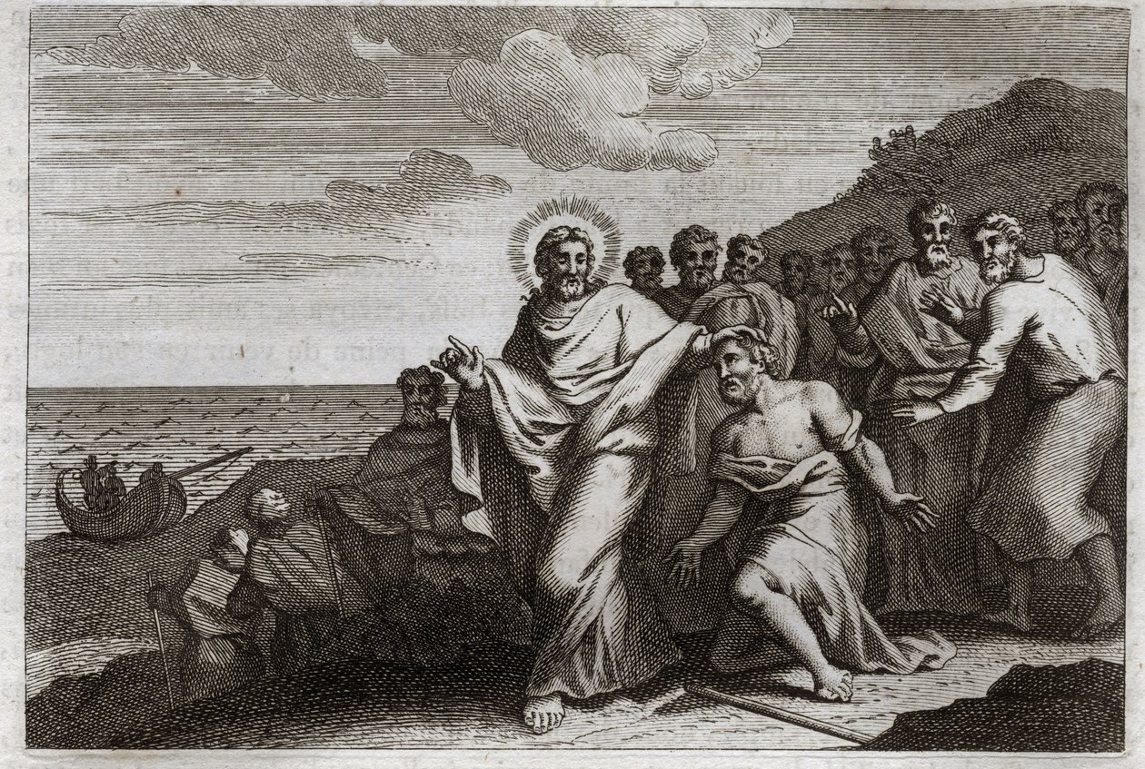 Royaumont Bible, New Testament: The Leper and the Centurion by Unknown artist