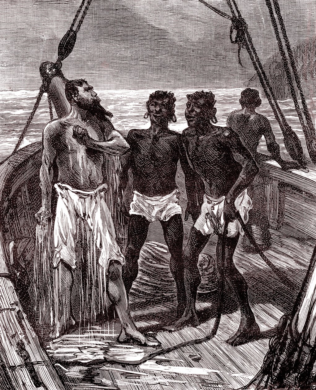 Rubber Transport on the Maroni River, Guyana by Unknown artist