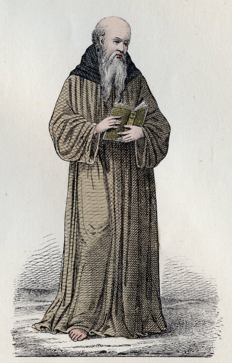 Portrait of Saint Bonaventure - Engraving of the 19th century by Unknown artist