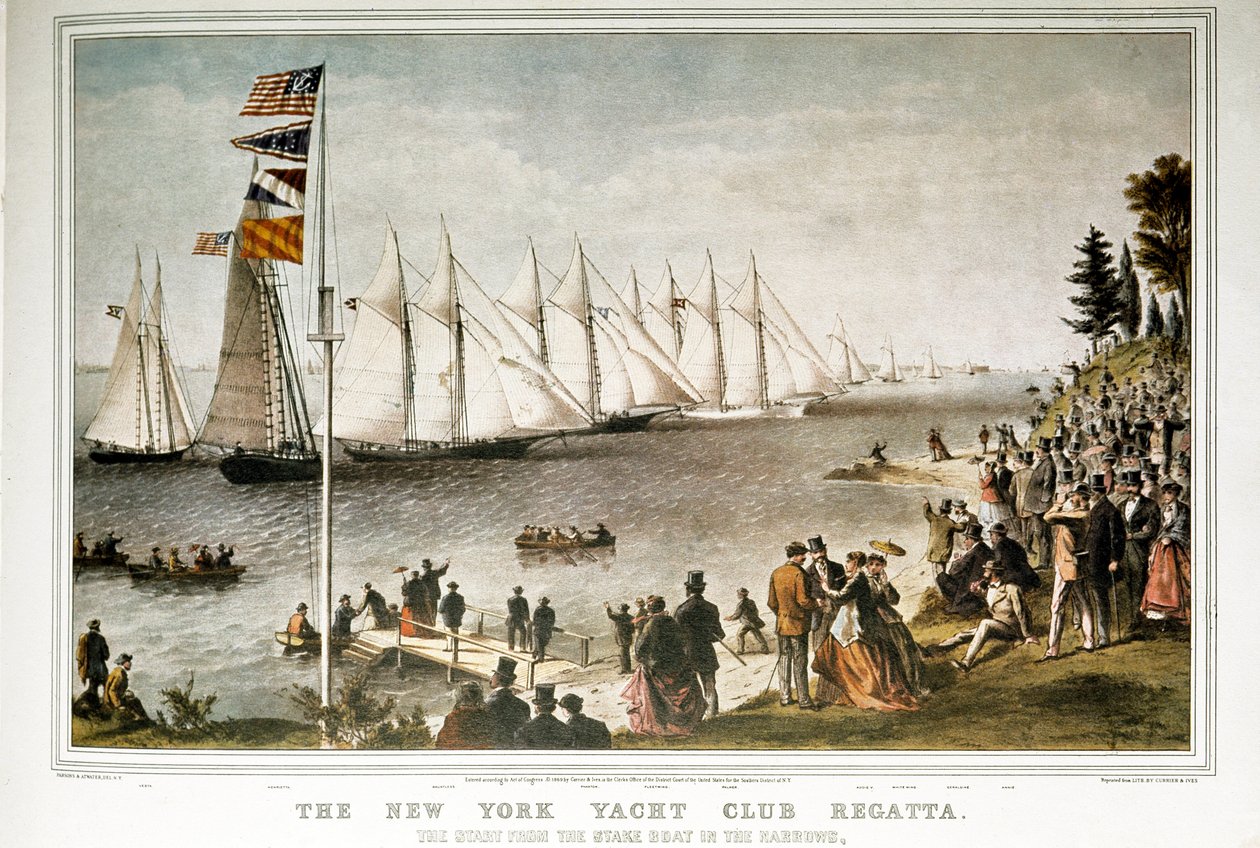 Sailboat Regatta at the New York Yacht Club in 1844 by Unknown artist