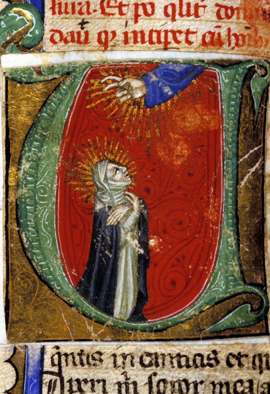Saint Catherine of Siena (1347 - 1380) (15th century miniature) by Unknown artist