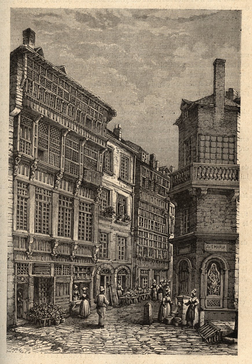 Saint Malo house of Duguay Trouin - engraving in 