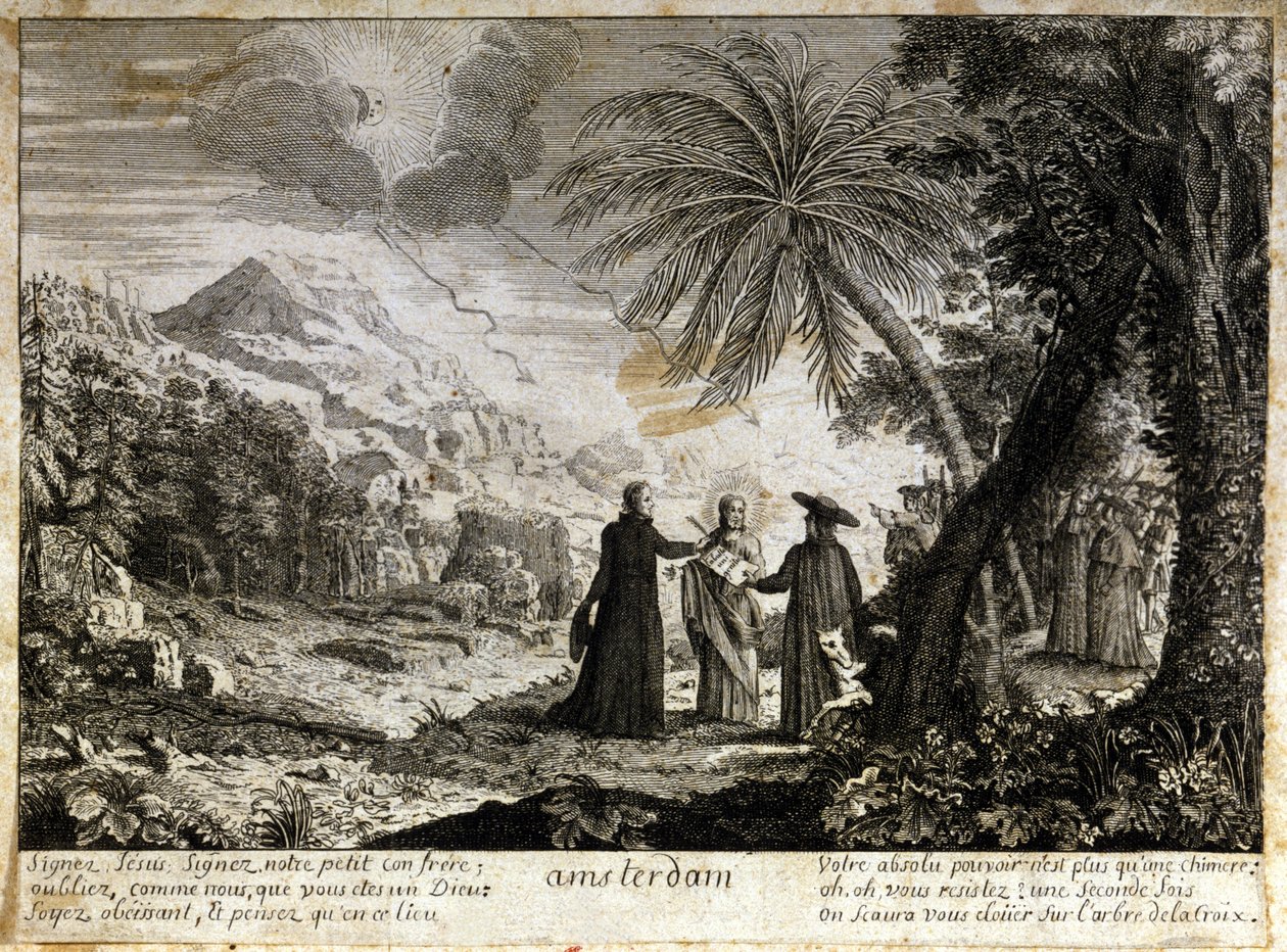 Satirical vignette against Jansenism by Unknown artist