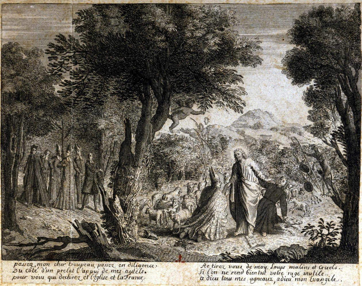 Satirical vignette against Jansenism. by Unknown artist