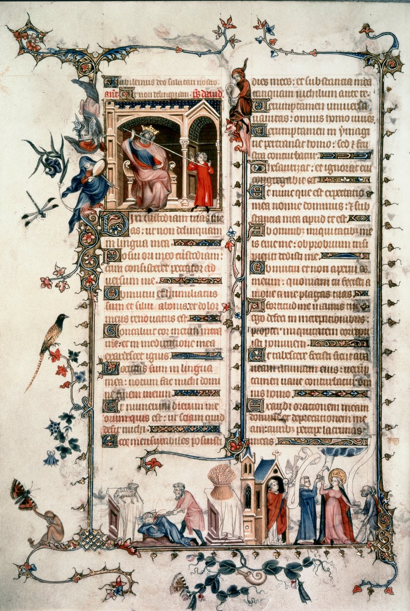 Saul threatening David, Cain killing Abel, Allegories of the Eucharist and Charity by Unknown artist