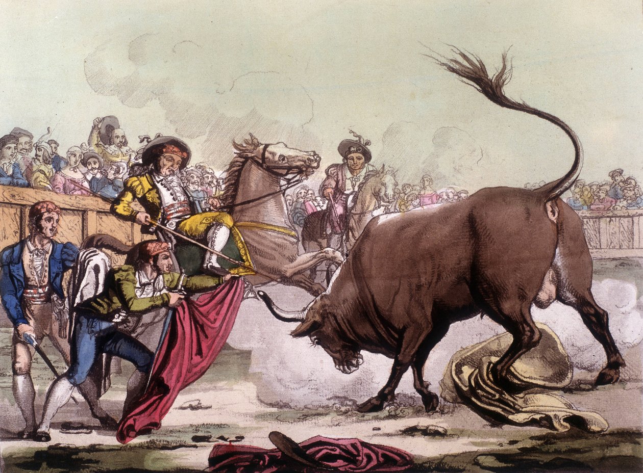 Scene of bullfighting in Spain, circa 1820 by Unknown artist