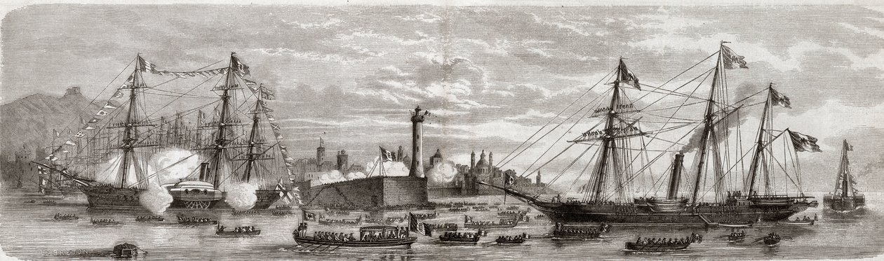 Second Italian Independence War, Italian Campaign of 1859: Napoleon III in the Port of Genoa, May 12 by Unknown artist