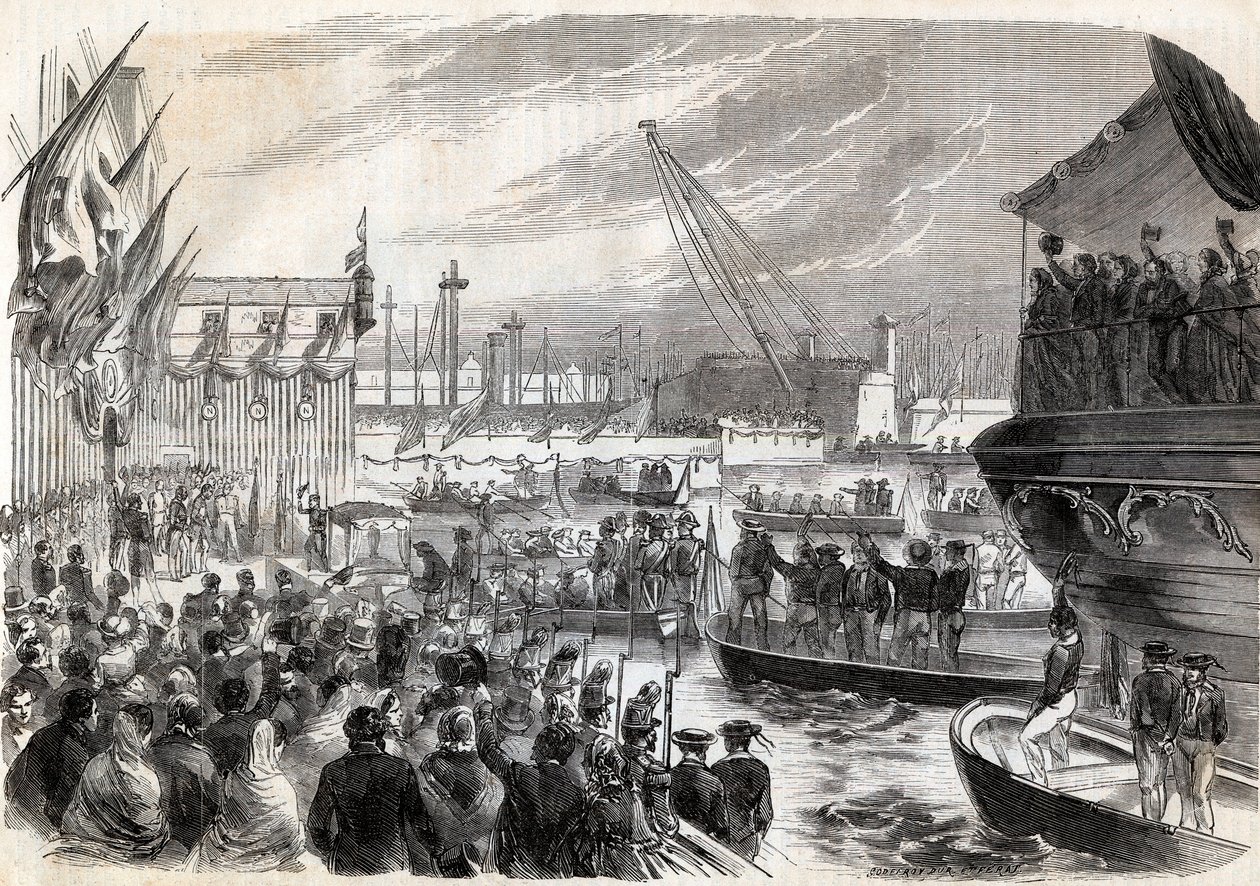 Second Italian Independence War, Italian Campaign of 1859: Napoleon III in the Port of Genoa, May 12 by Unknown artist