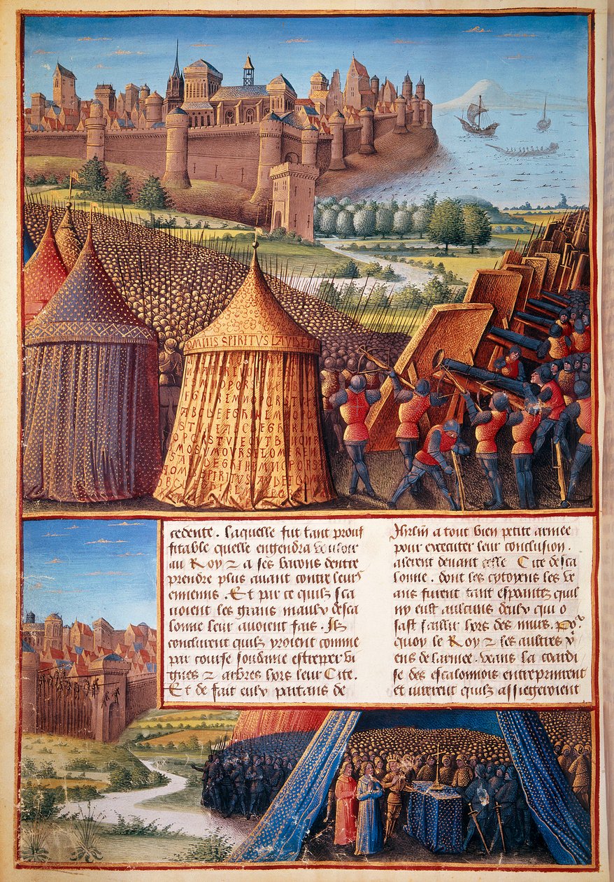 Second Crusade: View of the Siege of Ascalon in 1153 by Baldwin III by Unknown artist