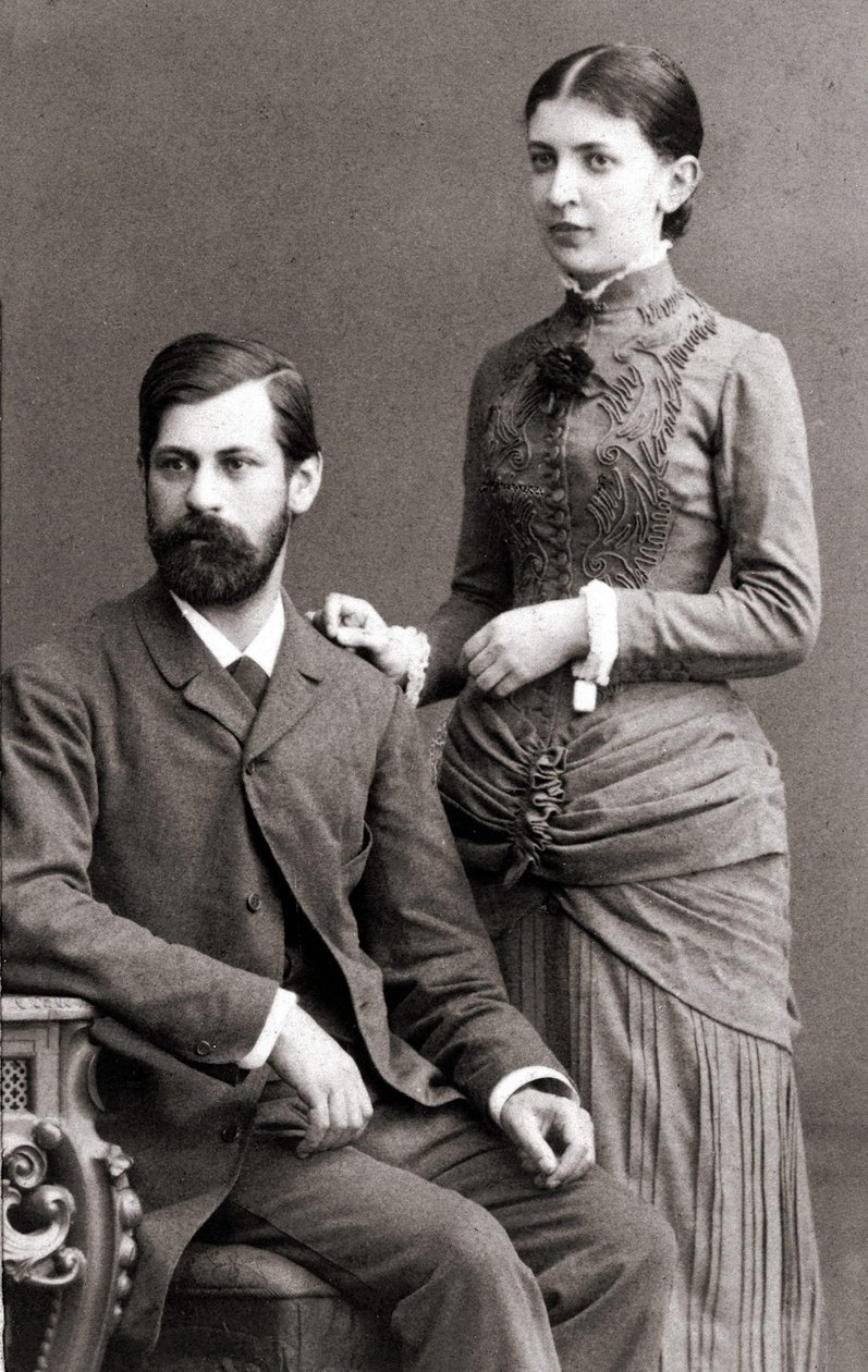 Sigmund Freud and His Wife Martha Bernays in June 1885 by Unknown artist