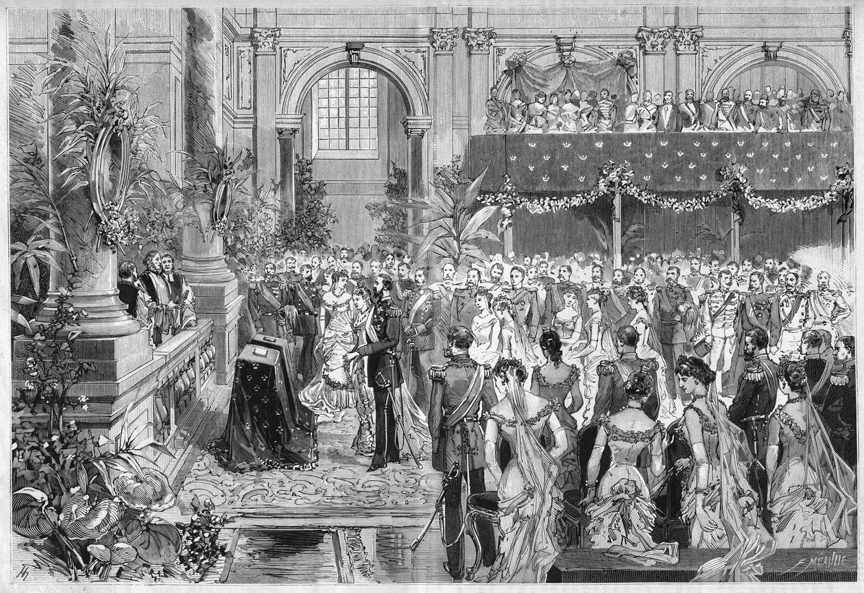 Silver Wedding of the King and Queen of Sweden and Norway, Oscar II and Sophie de Nassau, 6 June 1882 (engraving) by Unknown artist