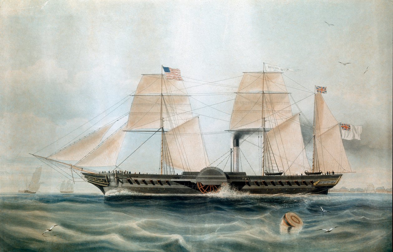 Steamer British Queen in 1840 by Unknown artist