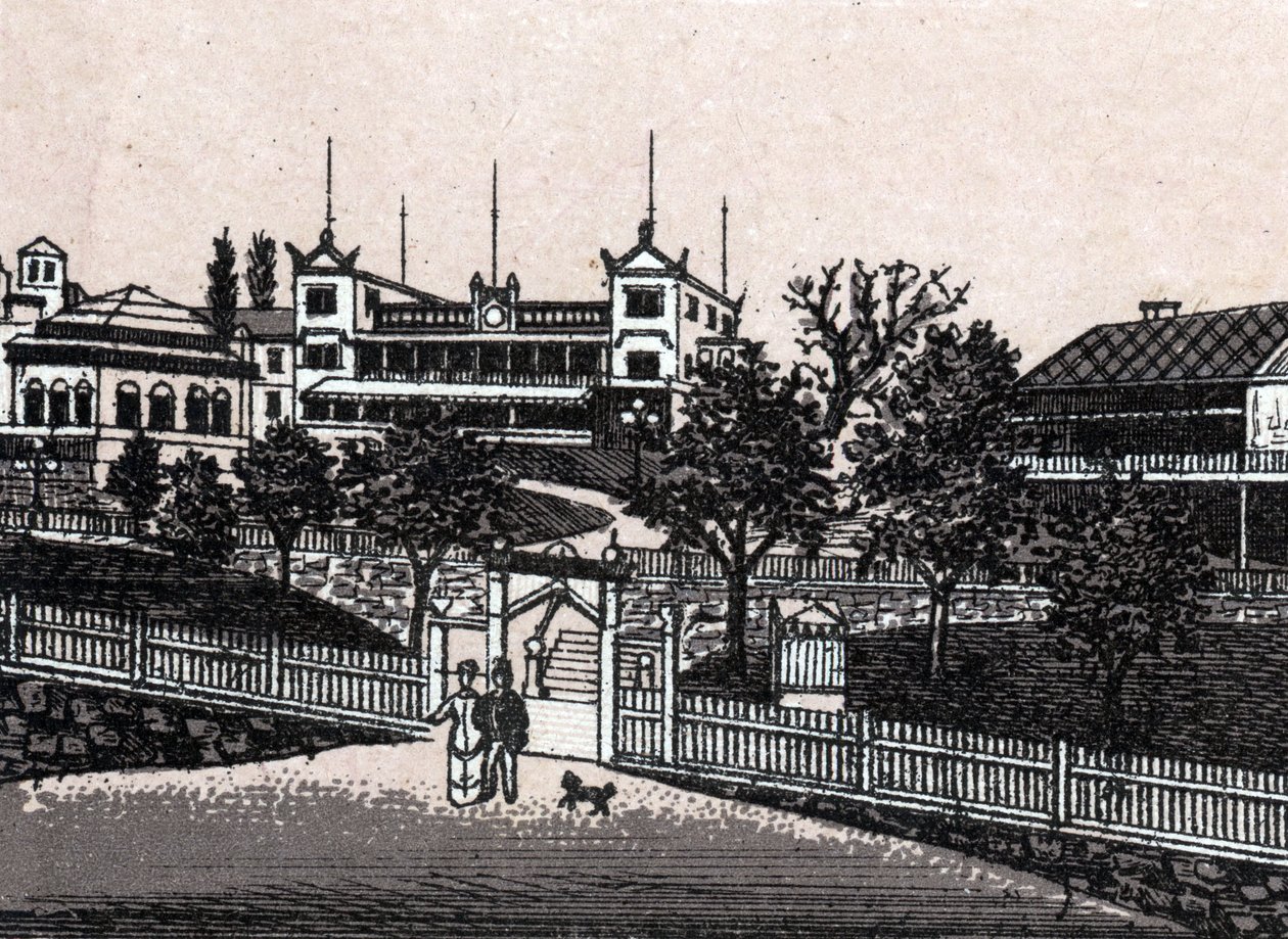 Stockholm, Sweden: view of Haselbacken. in 
