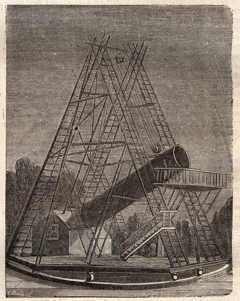 Telescope by William Herschel by Unknown artist
