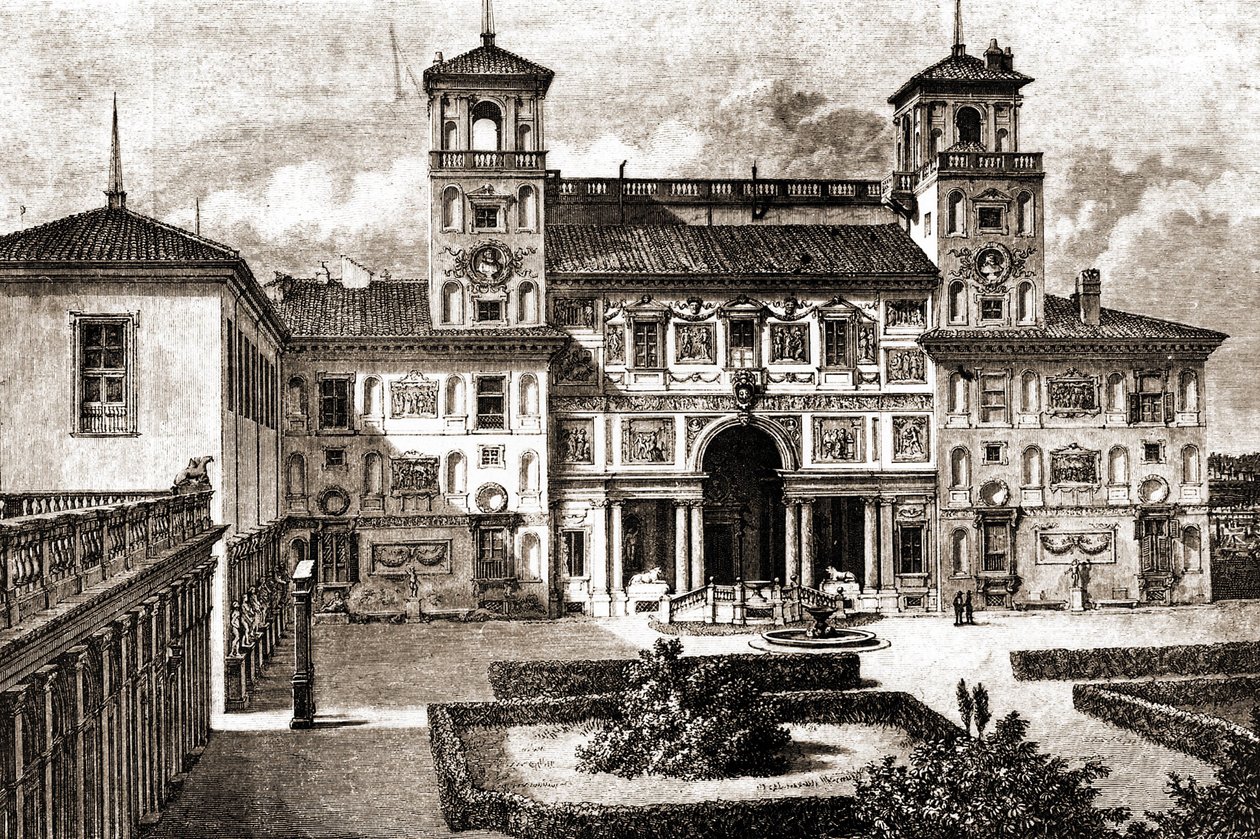 Terrace and Facade of Villa Medicis by Unknown artist