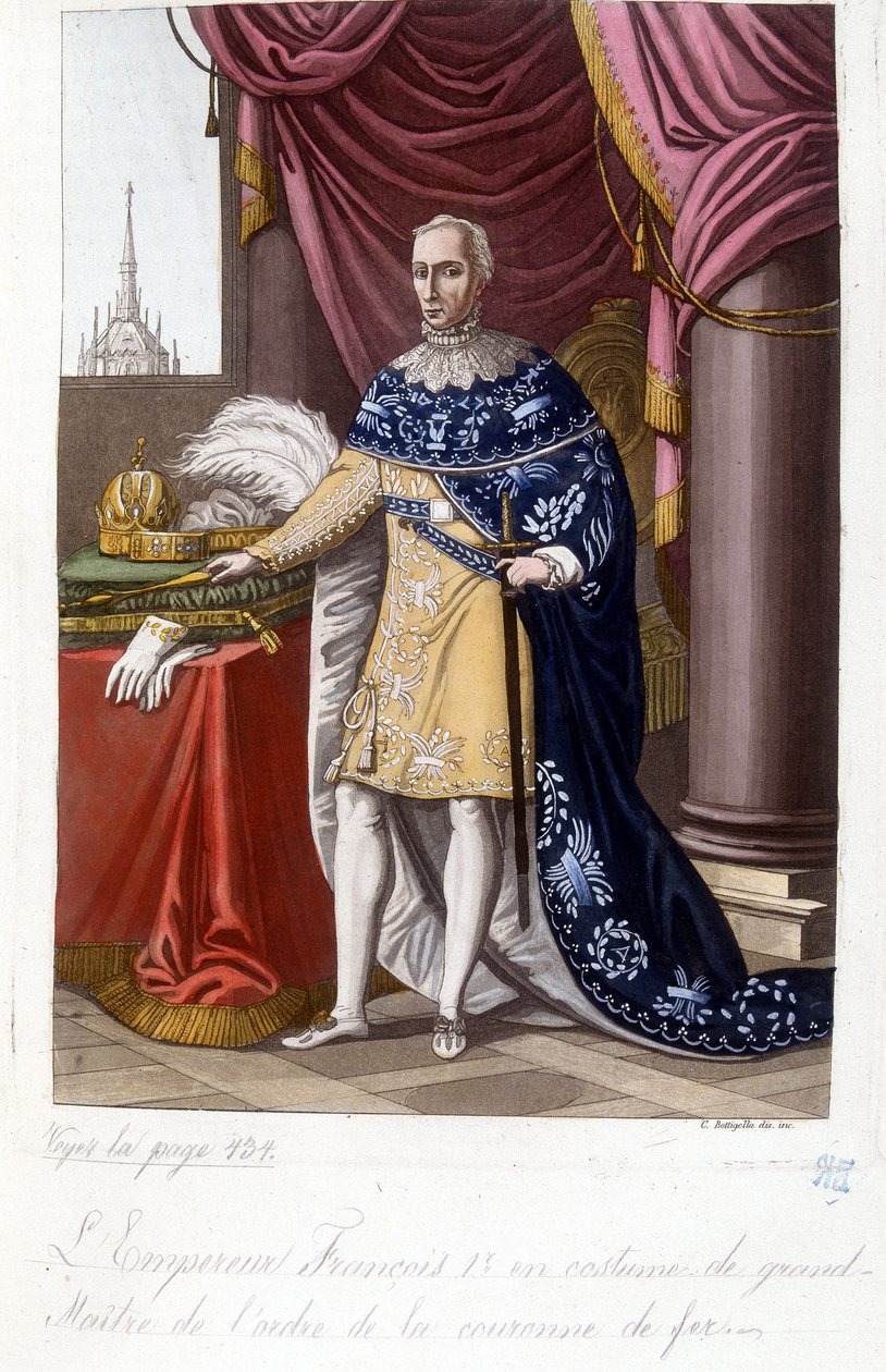 The Austrian Emperor Francois 1st (1768-1835) in the costume of Grand Master of the Order of the Iron Crown by Unknown artist