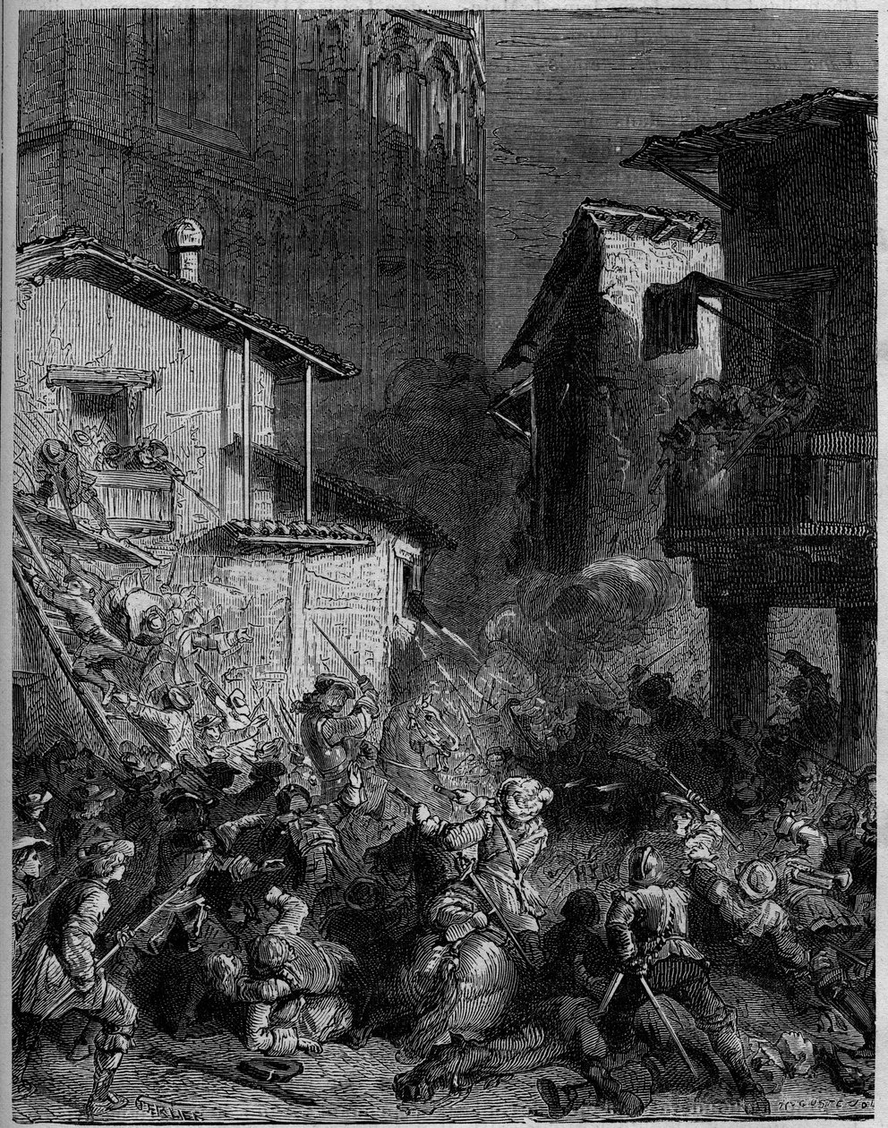 The Battle of Cremona (War of the Spanish Succession, 1 February 1702) by Unknown artist