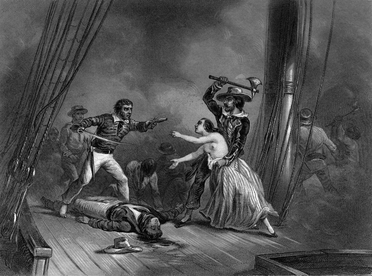 The Caribbean pirate Morgan abducts the beautiful Spaniard. In 