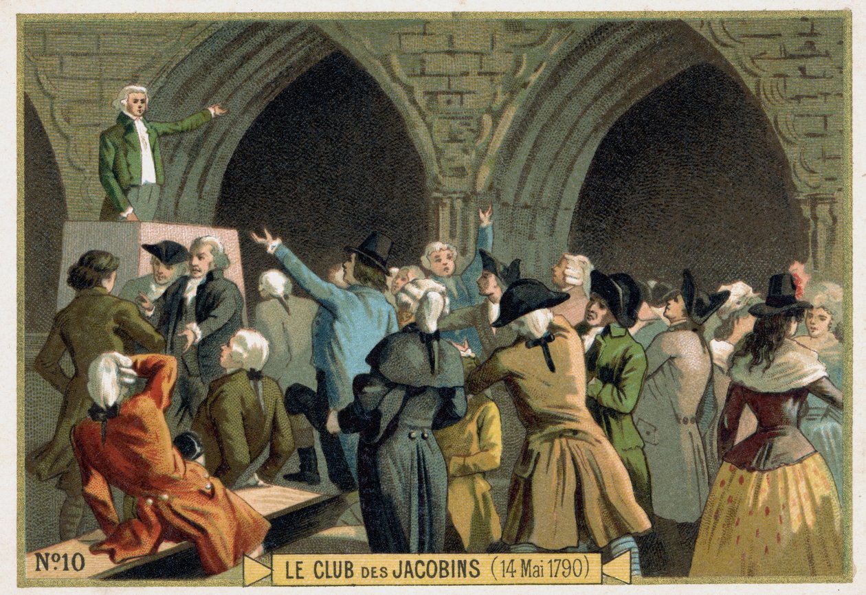 The Club of Jacobins. 19th century chromolithography by Unknown artist