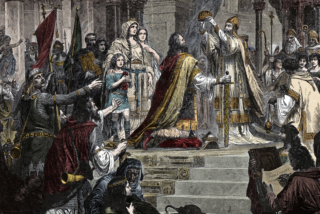 The Coronation of Charlemagne in 800 by Pope Leon III by Unknown artist