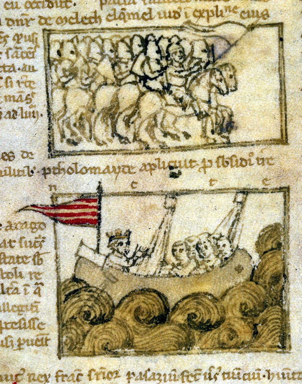 The Crusaders traveling to the Holy Land. From 