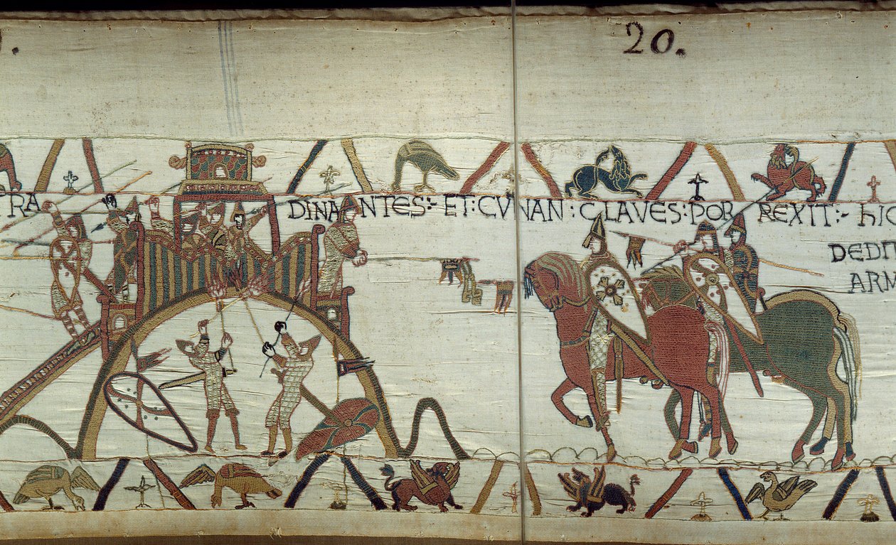 The Duke of Brittany surrenders to the Duke of Normandy the keys of the city at the end of a spear by Unknown artist