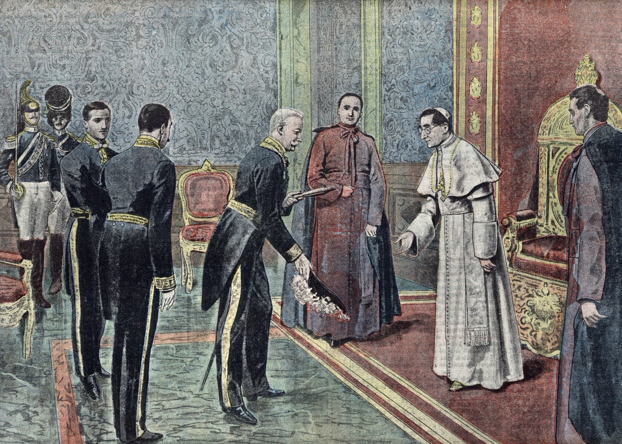 The French Ambassador Jonnart Presenting His Credentials to Pope Benedict XV, Illustration from 