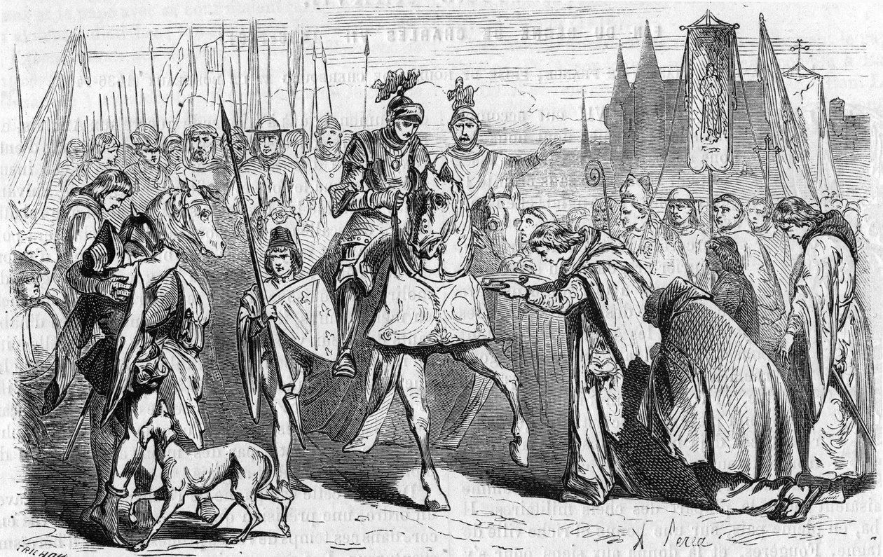 The French went to Bordeaux on 23 June 1451 under Charles VII, the end of the reconquest against the English by Unknown artist