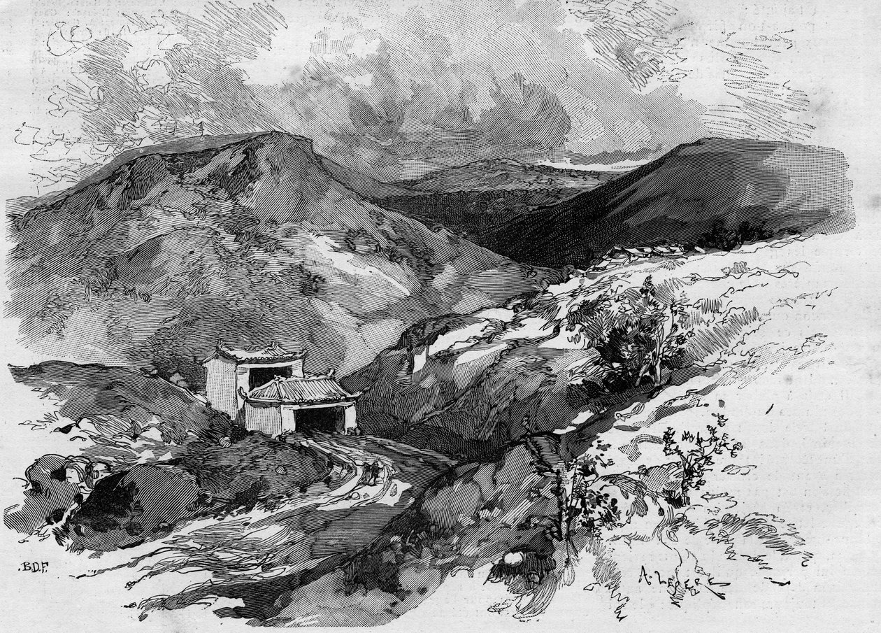 The Gate of China on the Tonkin border. Engraving in 