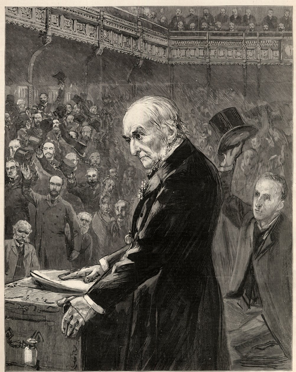 The House of Commons, February 13th 1893: Speech of William Ewart Gladstone by Unknown Artist