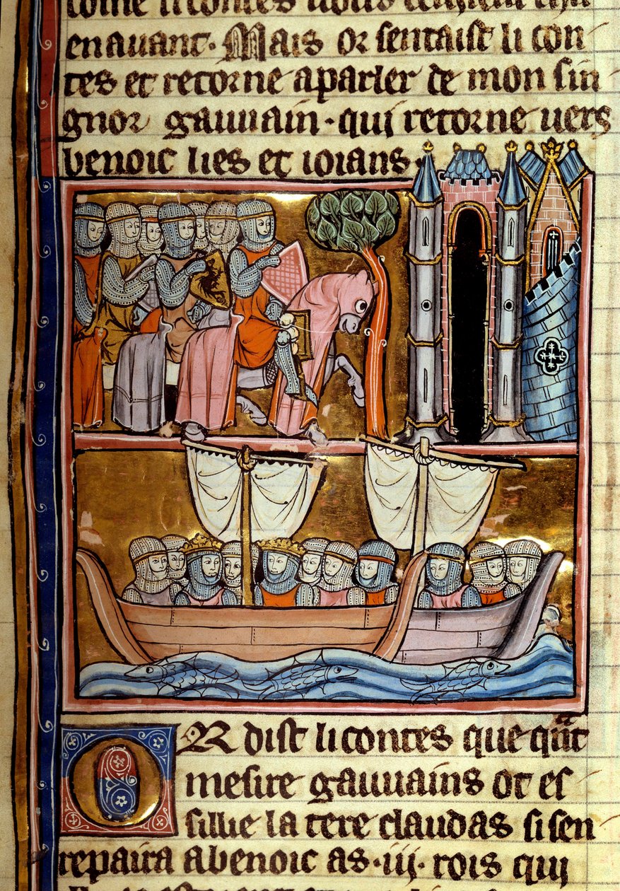 The Knights left for the Crusade by Unknown artist