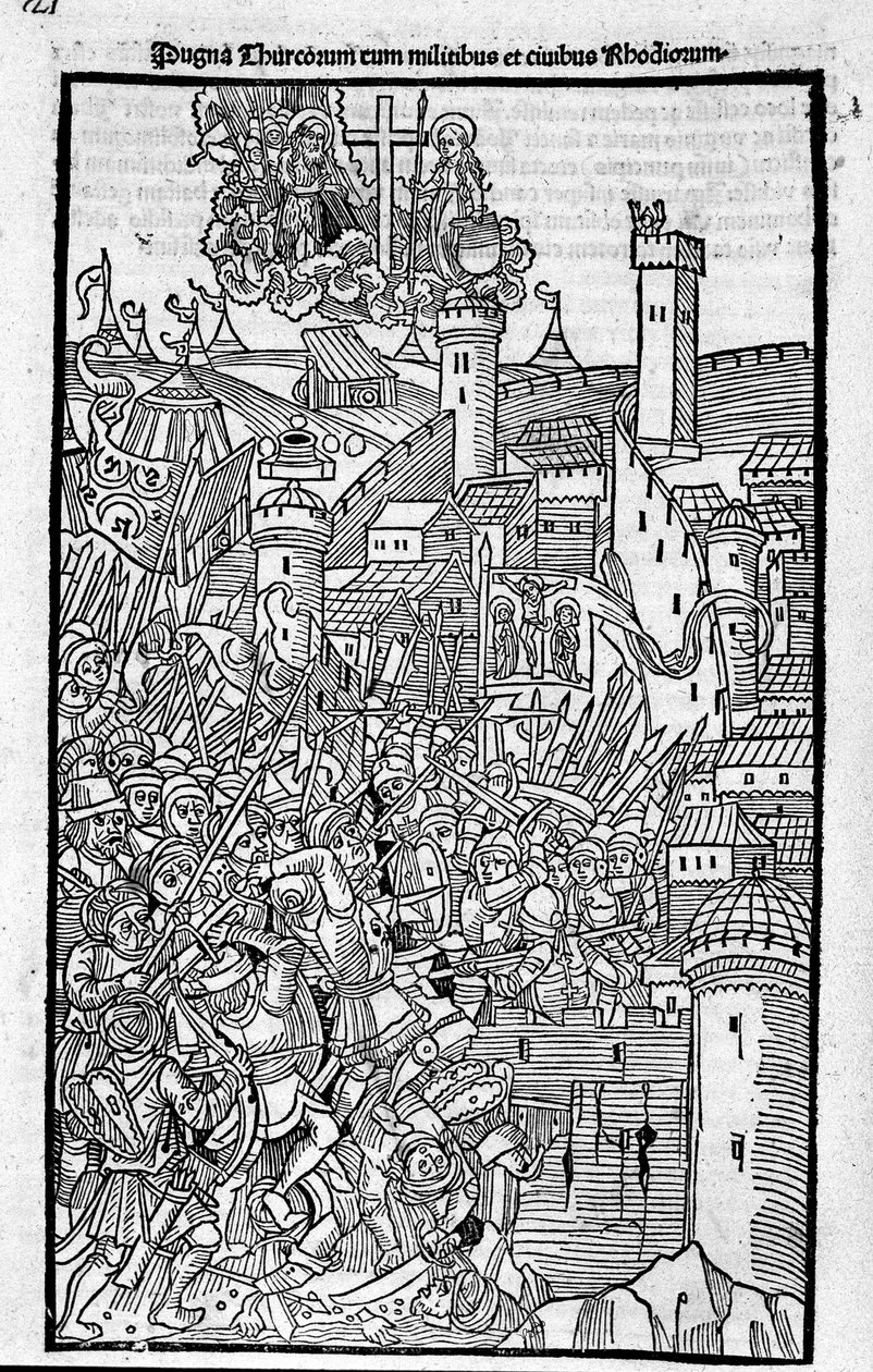 The Knights of Rhodes Attacking Rhode Island - in 