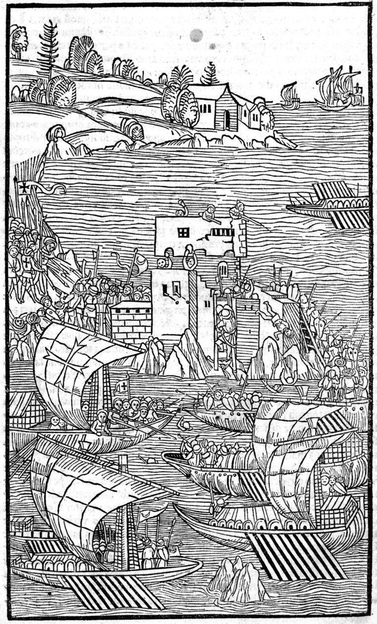 The Knights of Rhodes attacking Rhode Island in 