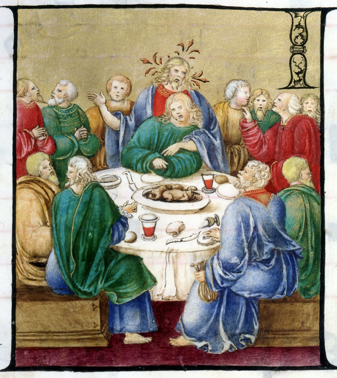 The Last Supper (detail). Church of the Crowned Virgin of Lodi by Unknown artist