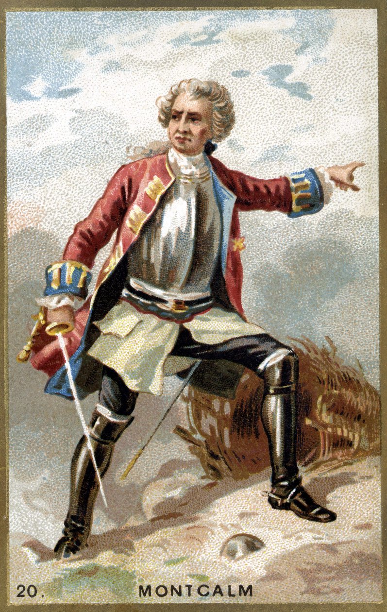 The Marquis of Montcalm of Saint-Véran, French General. Chromolithography of the 19th Century by Unknown artist