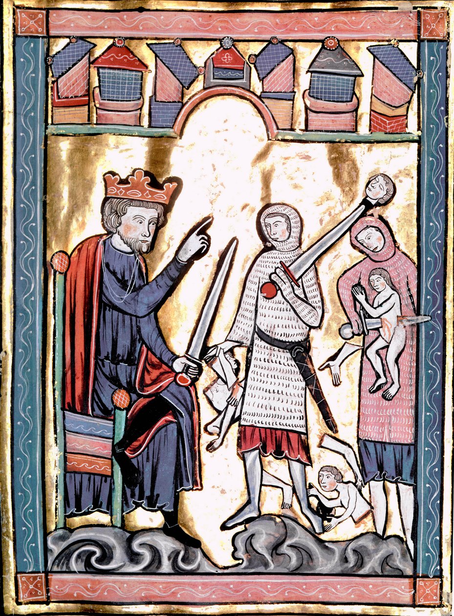 The Massacre of the Innocents Miniature from Liber Psalmorum Cum Calendario or Psaltier à l