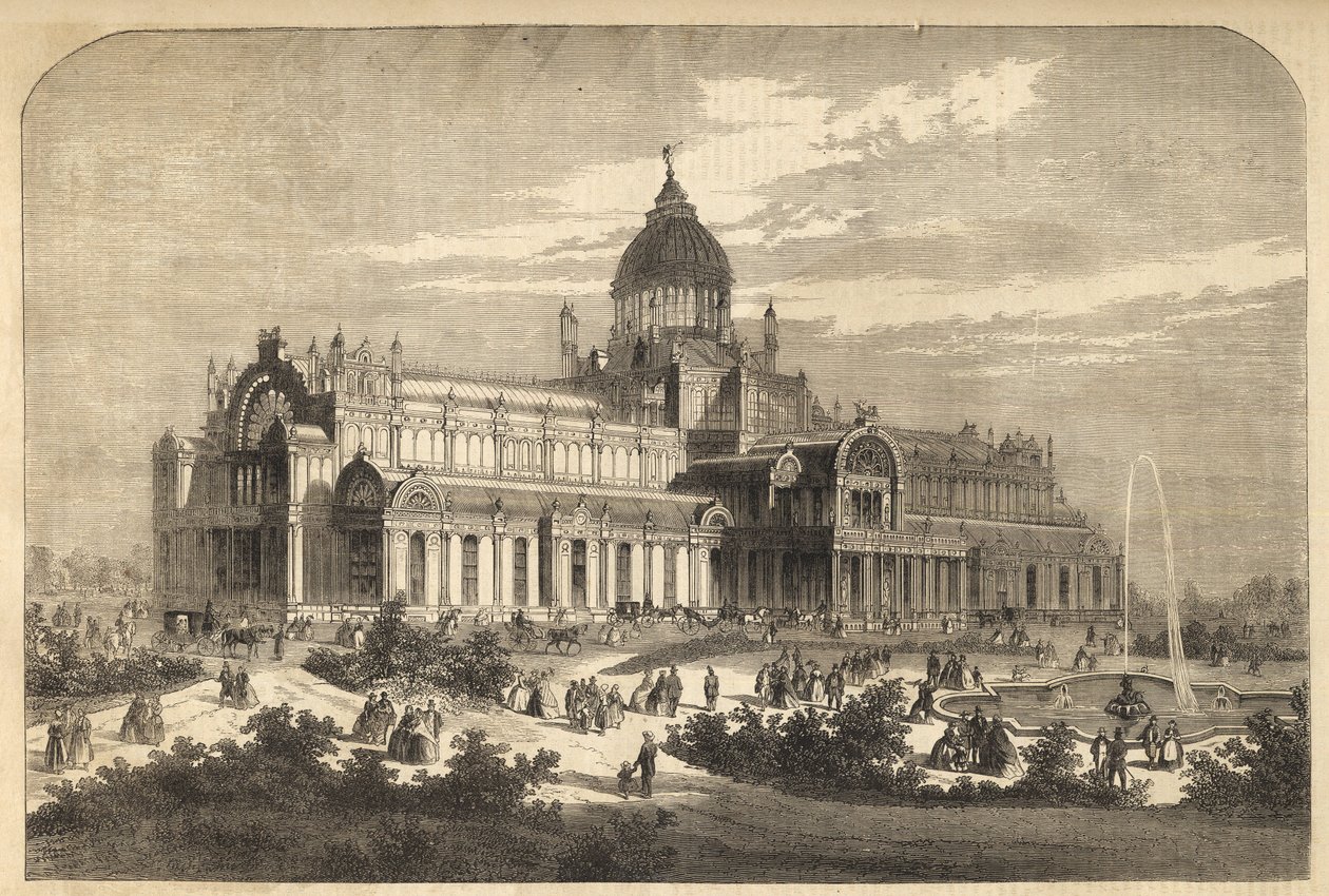 The Palace of Industry in Amsterdam in 1864 by Unknown artist