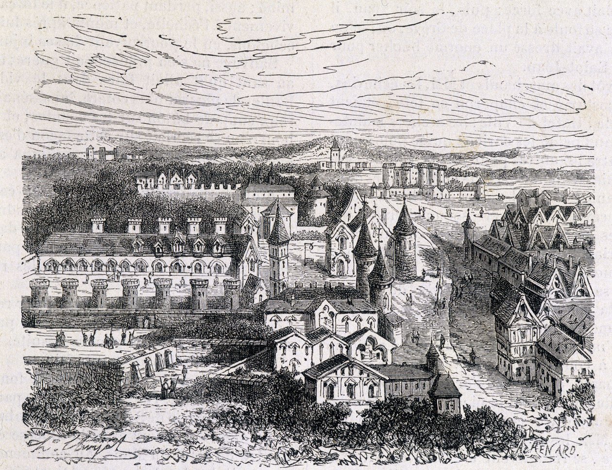 The Palais des Tournelles, Opposite the Hotel Saint Paul by Unknown artist