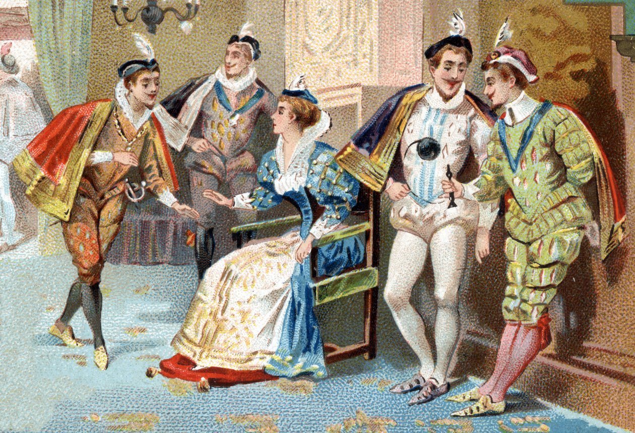 The Palais du Louvre under the reign of Henry III: young men of the King