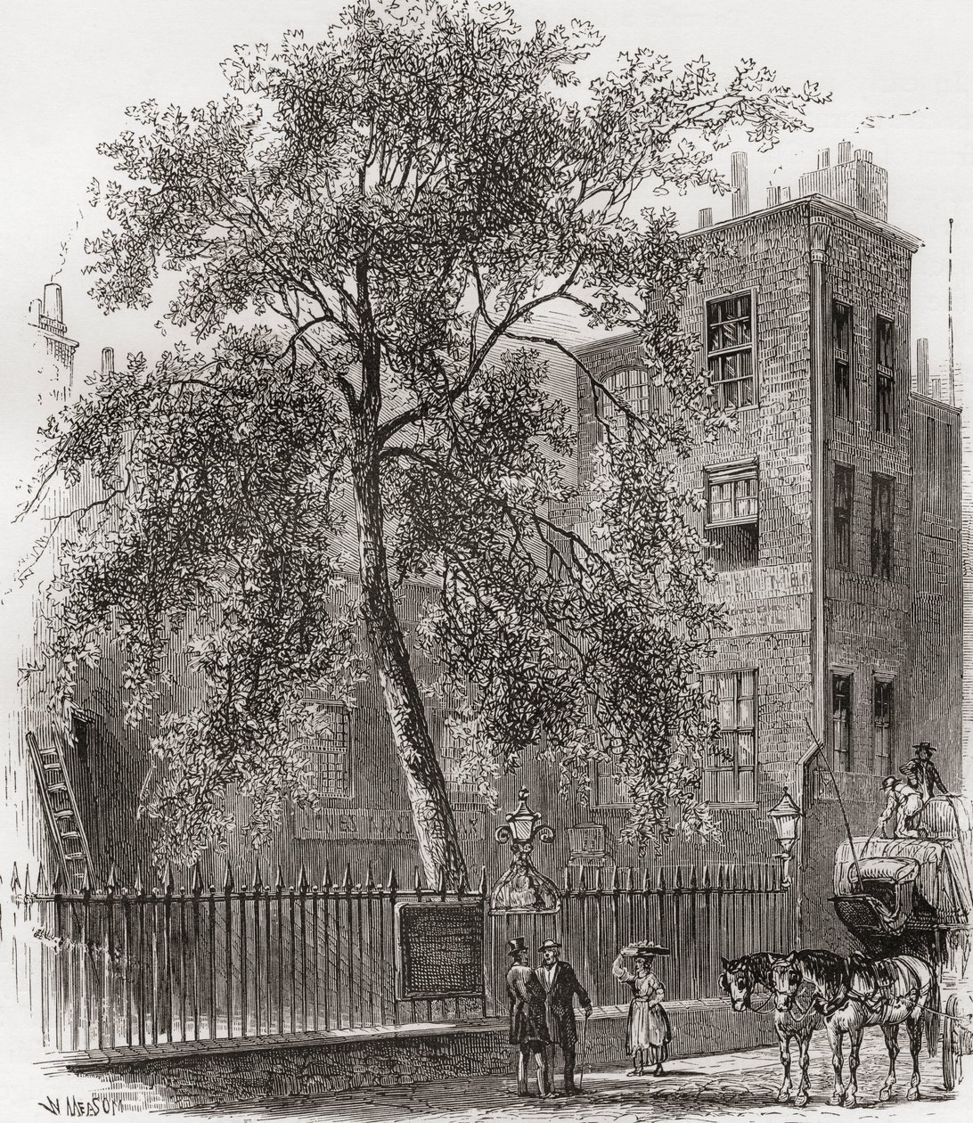 The Plane Tree, Wood Street, Cheapside, London, England in the 19th century by Unknown artist