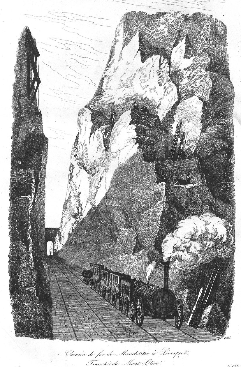 The Railway from Liverpool to Manchester: The Trench of Mount Olive by Unknown artist
