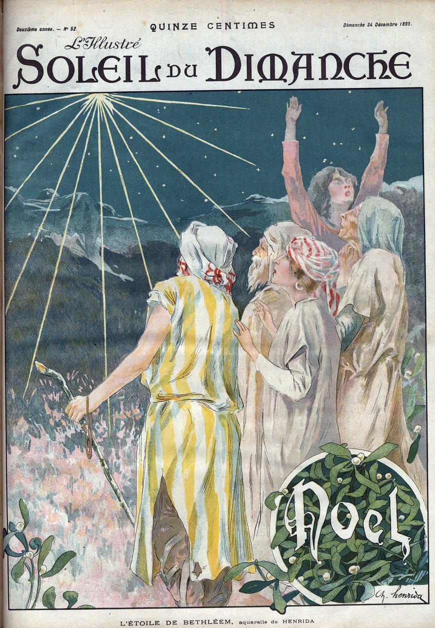 The Star of Bethlehem. Engraving in The Sun-of-Sunday, December 26 by Unknown artist
